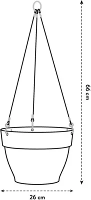 Elho Vibia Campana hangschaal 26cm pistachegroen - afbeelding 2