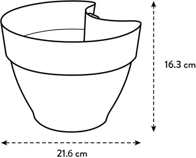 Elho Vibia Campana regenpijp bloempot 21x16cm honing geel - afbeelding 7