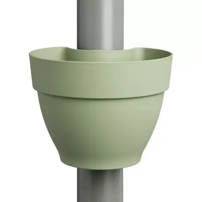 Elho Vibia Campana regenpijp bloempot 21x16cm pistache groen - afbeelding 1