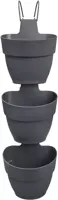 Elho Vibia Campana vertical forest set 3 stuks antraciet - afbeelding 1