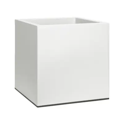 Elho vivo matt finish vierkant plantenbak met wielen 40 cm wit - afbeelding 1
