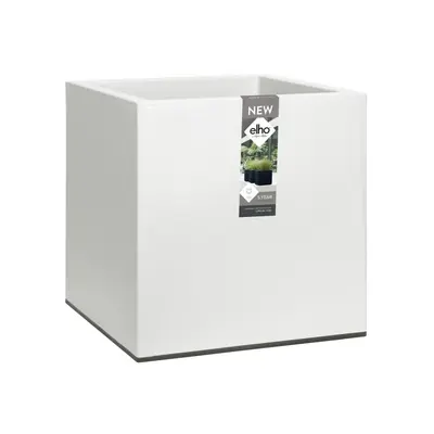 Elho vivo matt finish vierkant plantenbak met wielen 40 cm wit - afbeelding 2