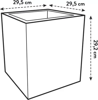 Elho vivo next plantenbak met wielen vierkant 30cm living concrete - afbeelding 9