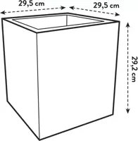 Elho vivo next plantenbak met wielen vierkant 30cm living concrete - afbeelding 9