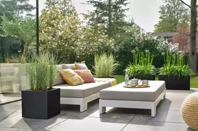 Elho Vivo Next plantenbak met wieltjes 80cm living black - afbeelding 12