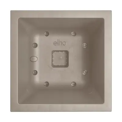 Elho Vivo next vierkant plantenbak met wielen 30cm paddenstoel beige - afbeelding 5