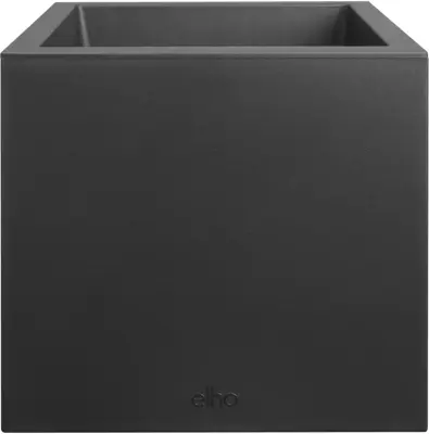 Elho Vivo Next vierkant plantenbak met wielen 40 cm living black - afbeelding 1