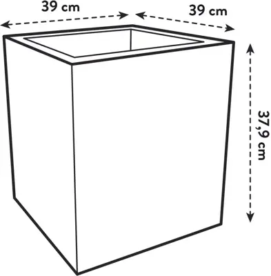 Elho Vivo Next vierkante plantenbak met wielen 40cm living concrete - afbeelding 7