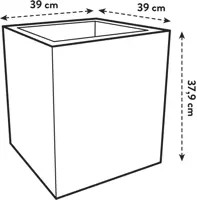 Elho Vivo Next vierkante plantenbak met wielen 40cm living concrete - afbeelding 7
