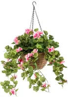 Emerald kunst hangplant geranium 45cm roze - afbeelding 1