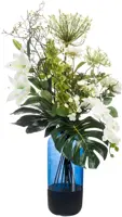 Emerald kunstboeket xl shine 105cm wit - afbeelding 1