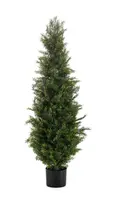 Emerald kunstplant cedar 120cm groen - afbeelding 1