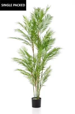 Emerald kunstplant chamaedorea palm 180cm groen - afbeelding 1