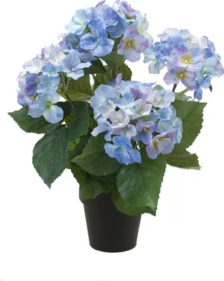 Emerald kunstplant hortensia 40cm blauw - afbeelding 1