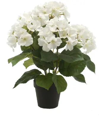 Emerald kunstplant hortensia 40cm wit - afbeelding 1