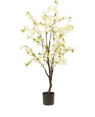 Emerald kunstplant kersenbloesem 135cm wit - afbeelding 1