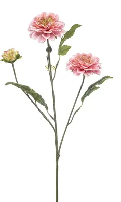 Emerald kunsttak dahlia 60cm roze - afbeelding 1