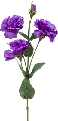 Emerald kunsttak eustoma 68cm paars - afbeelding 1