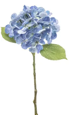 Emerald kunsttak hortensia 47cm blauw - afbeelding 1