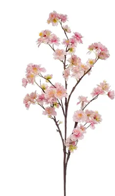 Emerald kunsttak kersenbloesem 120cm roze - afbeelding 1