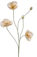 Emerald kunsttak klaproos 110cm perzik - afbeelding 1