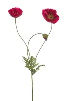 Emerald kunsttak klaproos 75cm fuchsia - afbeelding 1