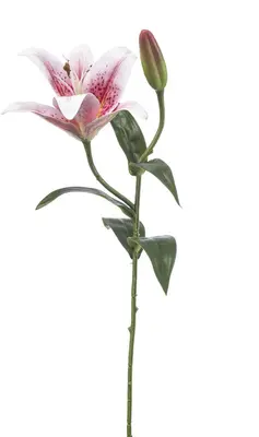 Emerald kunsttak lelie 56cm roze - afbeelding 1