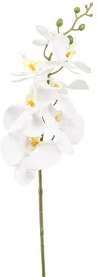 Emerald kunsttak phalaenopsis 84cm wit - afbeelding 1