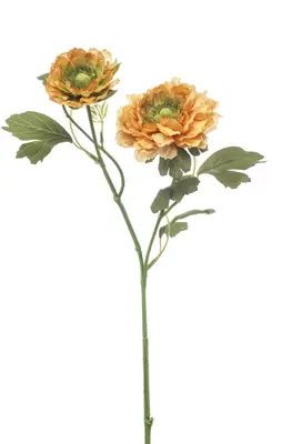 Emerald kunsttak ranonkel 47cm oranje - afbeelding 1
