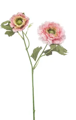 Emerald kunsttak ranonkel 47cm roze - afbeelding 1
