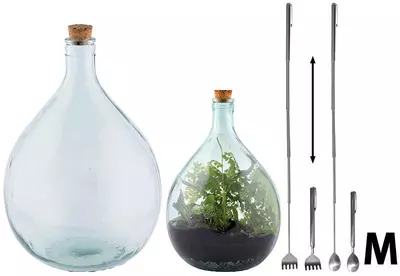 Esschert Design plant terrarium fles 15 liter set