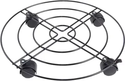 Esschert Design Plantentrolley Esschert's Garden Antraciet – Ø38,2 x H6,7 cm - afbeelding 1