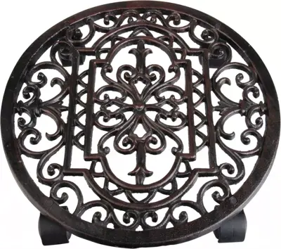 Esschert Design plantentrolley rond gietijzer 29,1 cm - afbeelding 1