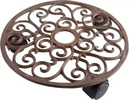 Esschert Design plantentrolley rond gietijzer 29,3 cm - afbeelding 1