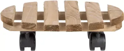 Esschert Design plantentrolley rond hout 28,4 cm bruin - afbeelding 1