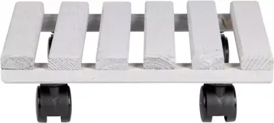 Esschert Design plantentrolley vierkant hout 29 cm grijs - afbeelding 1