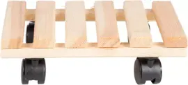 Esschert Design plantentrolley vierkant hout 29 cm naturel - afbeelding 1