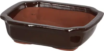 Esschert Design Pot Bonsai Rechthoekig S 20.5x14.8x5.6cm  – Terracotta stijl voor je miniatuurbomen - afbeelding 1