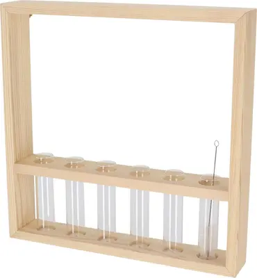 Esschert Design Reageerbuiswandhanger L – 6 Glazen Buisjes
