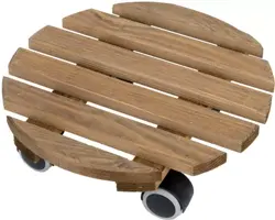 Esschert Design trolley bruin rond indoor - afbeelding 1