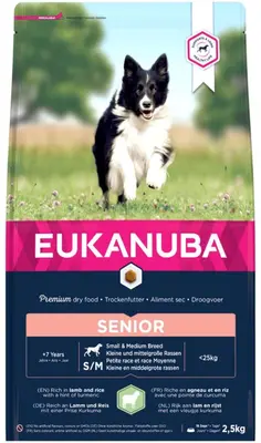 Eukanuba Senior Small/Medium lam & rijst 2,5kg