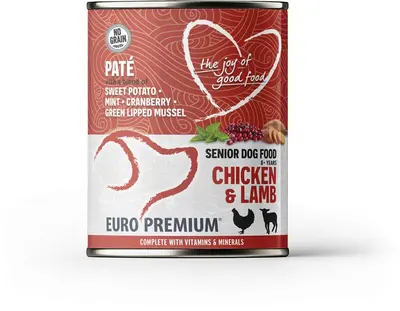 Euro Premium paté senior chicken & lamb 400g (6) - afbeelding 2
