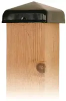 Eurofix paalkap piramide 71x71 mm zwart
