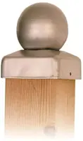 Eurofix paalkap+plaat bol 71x71 mm rvs