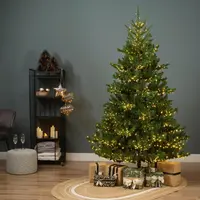 Everlands Alba fir verlichte kunstkerstboom groen 210cm, 2400 lampjes - afbeelding 4