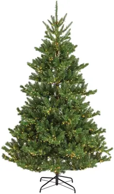 Everlands Alba fir verlichte kunstkerstboom groen 210cm, 2400 lampjes - afbeelding 1