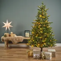 Everlands Allison fir verlichte kunstkerstboom groen 180cm, 320 lampjes - afbeelding 4
