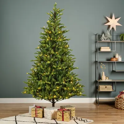 Everlands Allison fir verlichte kunstkerstboom groen 210cm, 430 lampjes - afbeelding 5