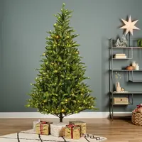 Everlands Allison fir verlichte kunstkerstboom groen 210cm, 430 lampjes - afbeelding 5