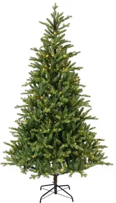 Everlands Allison fir verlichte kunstkerstboom groen 210cm, 430 lampjes - afbeelding 1